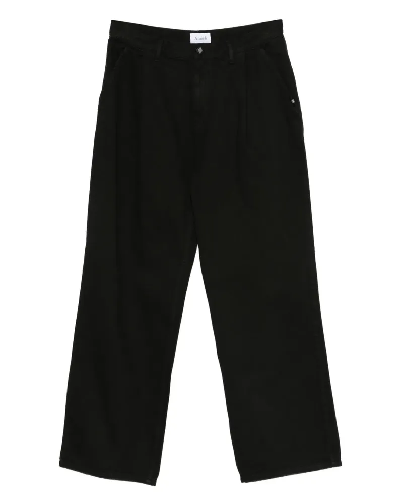 Amish Jeans mit Falten - Schwarz Schwarz