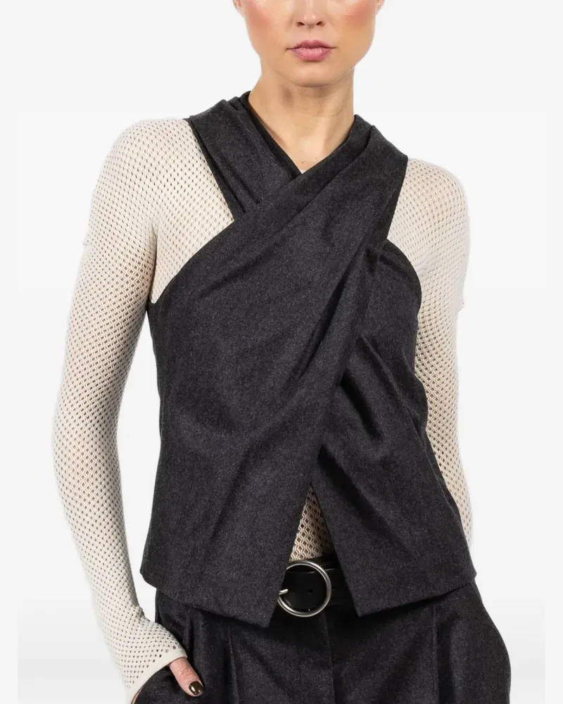 A.L.C. Top mit überkreuzten Trägern - Grau Grau