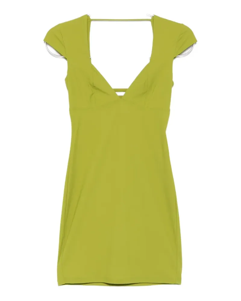 Patrizia Pepe mini sweetheart-neck jersey dress - Grün Grün