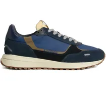 Retro Sneakers mit Einsätzen aus Wildleder - Blau