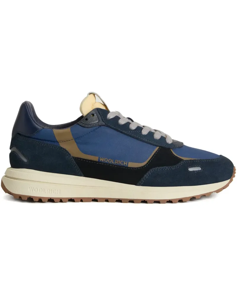 Woolrich Retro Sneakers mit Einsätzen aus Wildleder - Blau Blau