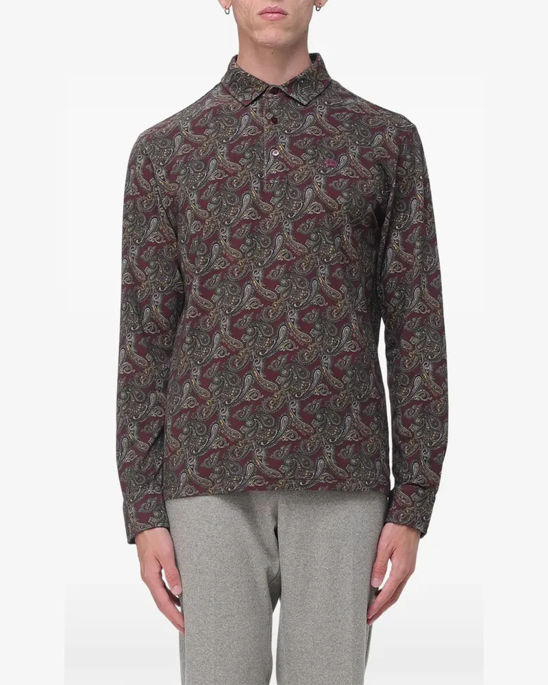 Etro Poloshirt mit Paisley-Print - Rot Rot