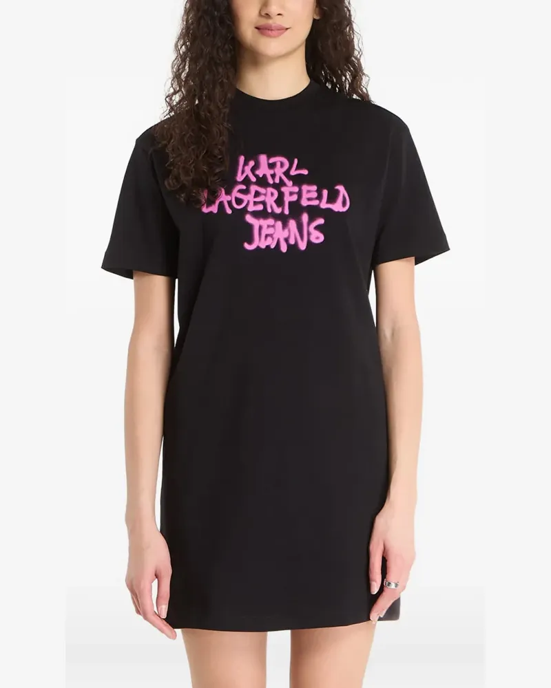 Karl Lagerfeld Minikleid mit Graffiti-Print - Schwarz Schwarz