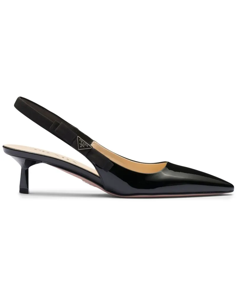 Prada Pumps aus Lackleder Schwarz