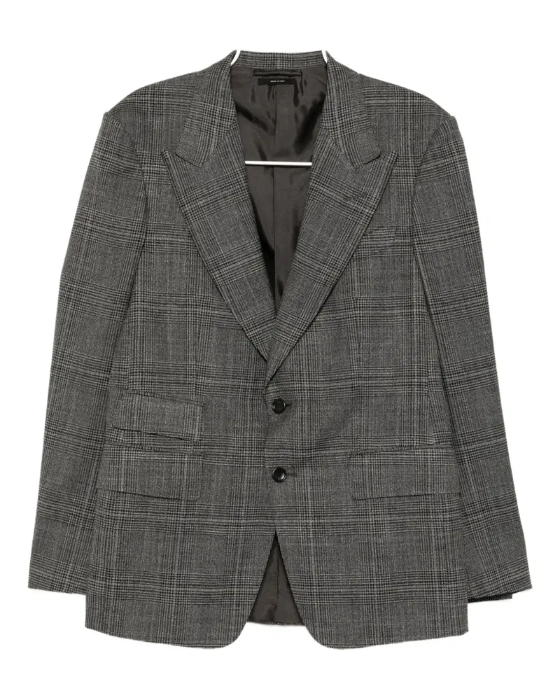 Tom Ford Karierter Anzug - Grau Grau