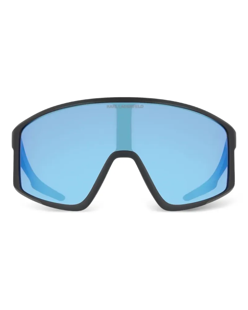 Karl Lagerfeld Sonnenbrille mit geometrischem Gestell - Schwarz Schwarz