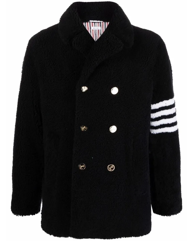 Thom Browne Cabanjacke aus Shearling mit Streifen - Blau Blau