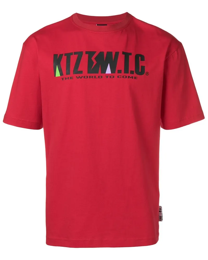 KTZ T-Shirt mit Logo-Print Rot