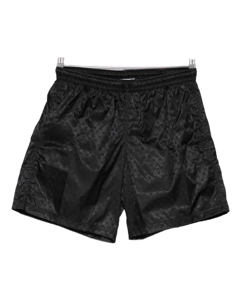 Alexander McQueen skull-pattern swim shorts - Schwarz Schwarz