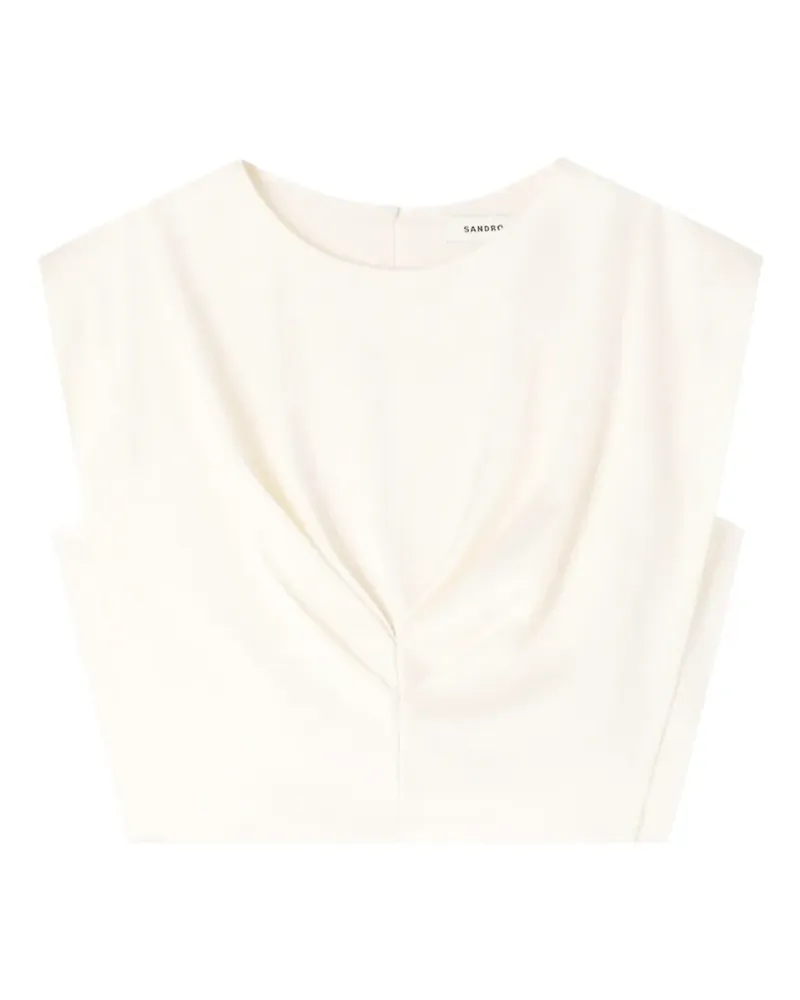Sandro Cropped-Top in Satinoptik - Nude Nude