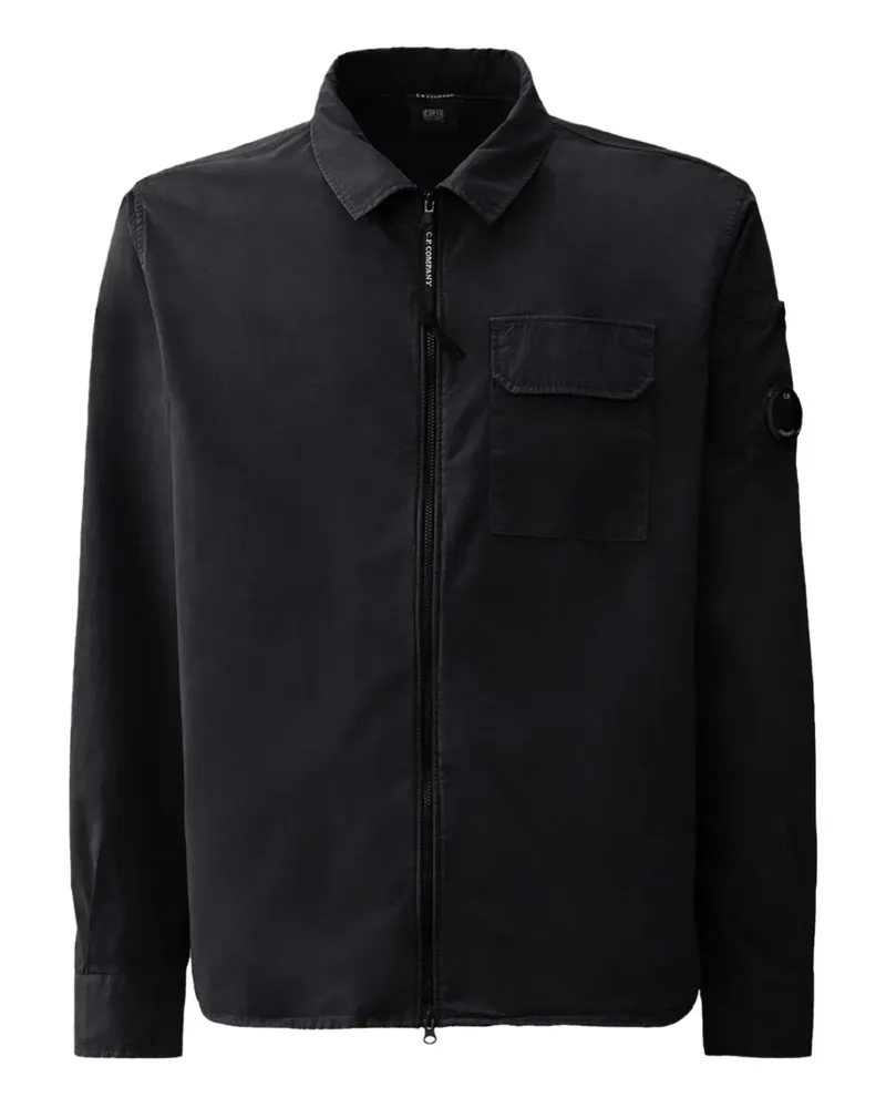 C.P. Company Hemdjacke mit Reißverschlusstasche - Schwarz Schwarz