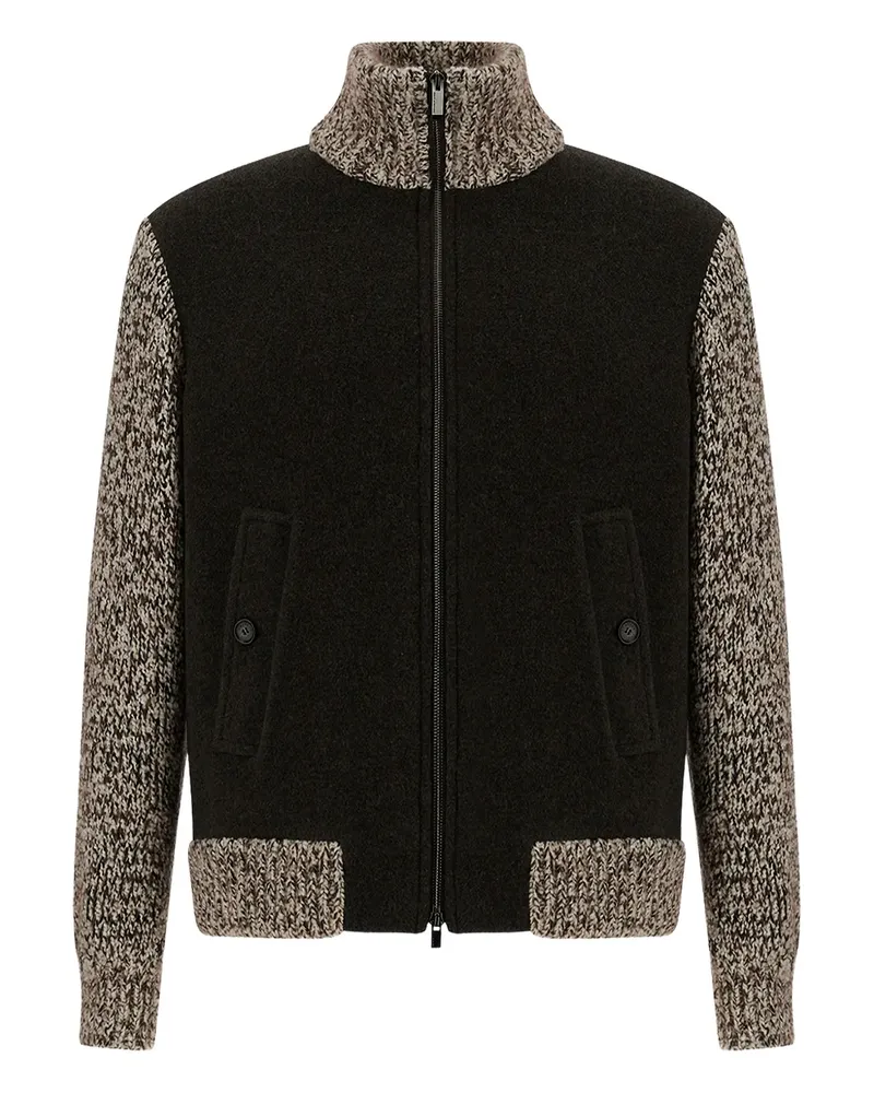 Paul & Shark Jacke mit Kontrasteinsätzen - Schwarz Schwarz