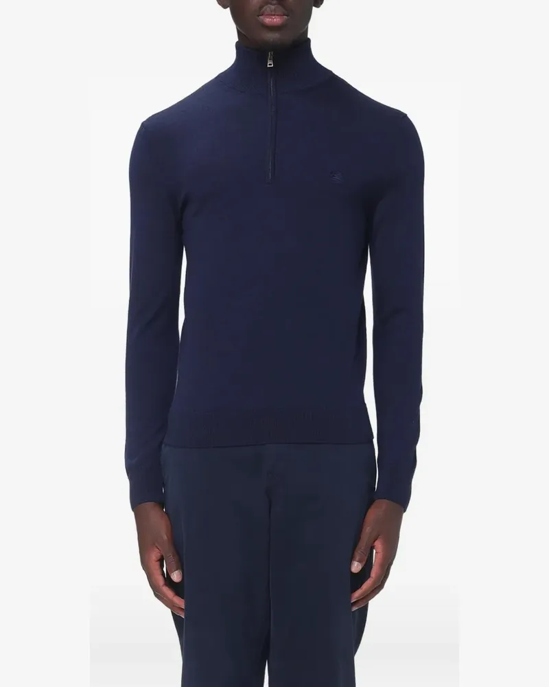 Etro Pullover mit kurzem Reißverschluss - Blau Blau