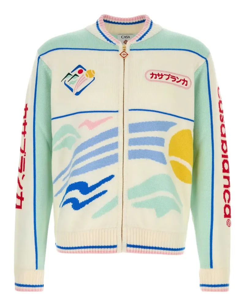 Casablanca Paris Cardigan mit Reißverschluss - Grün Grün
