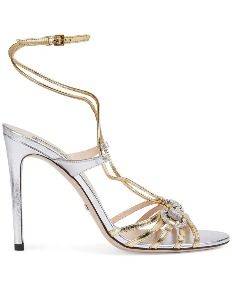 Gucci Sandalen mit Horsebit 110mm - Silber Silber