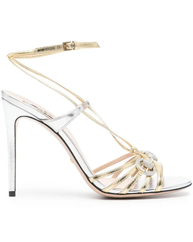Gucci Sandalen mit Horsebit 110mm - Silber Silber