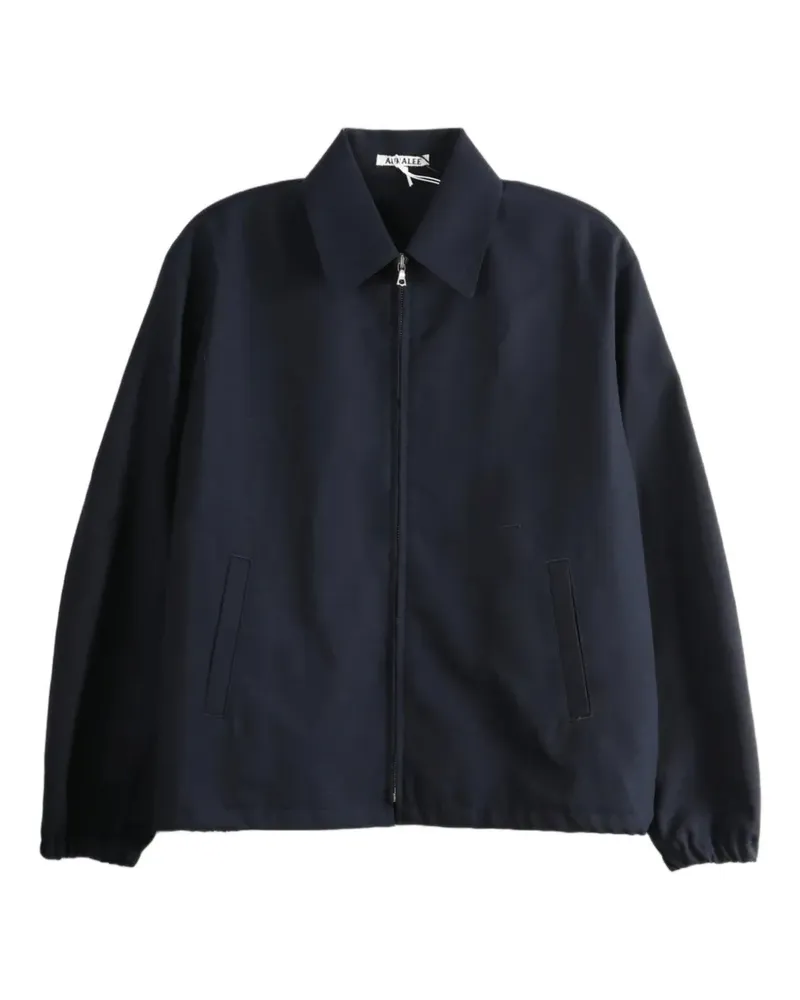 AURALEE zip-up elasticated-hem jacket - Blau Blau