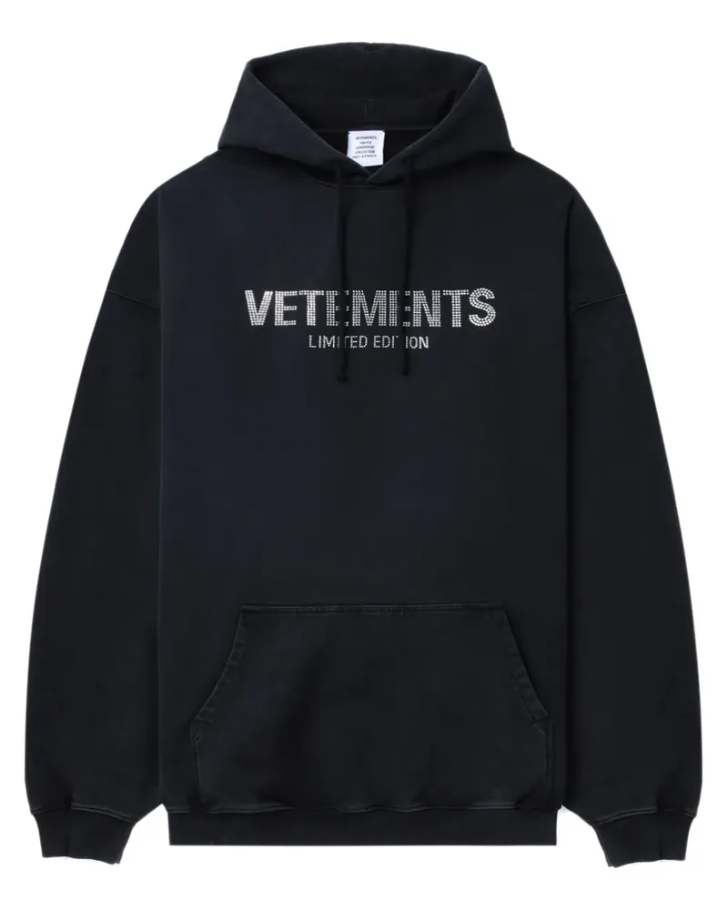 VETEMENTS Hoodie mit Logo-Verzierung - Schwarz Schwarz