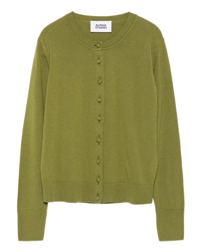 Alpha Studio Cardigan mit Knöpfen - Grün Grün