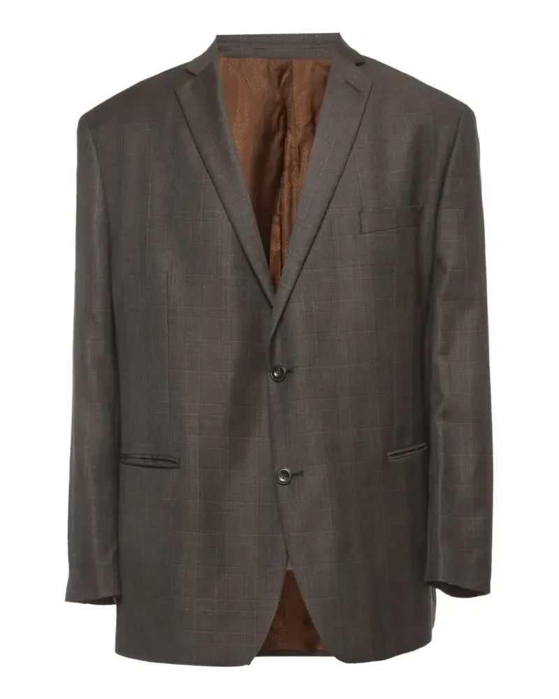 Michael Kors checked single-breasted blazer - Braun Braun