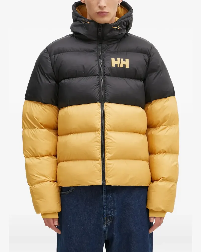 Helly Hansen hooded logo padded jacket - Schwarz Schwarz
