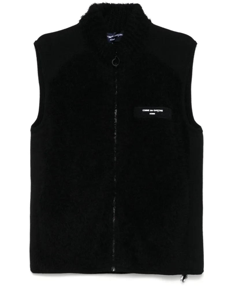 Comme des Garçons Weste mit gebürstetem Effekt - Schwarz Schwarz