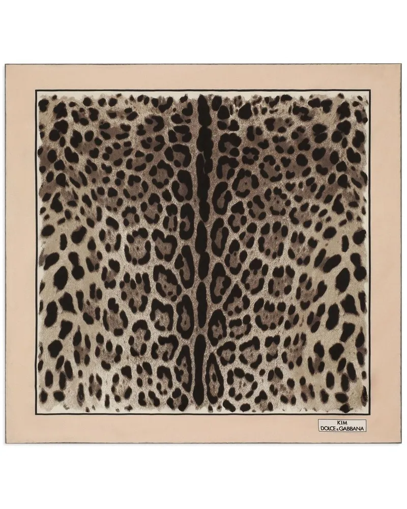 Dolce & Gabbana KIM DOLCE&GABBANA Schal mit Leoparden-Print - Nude Nude