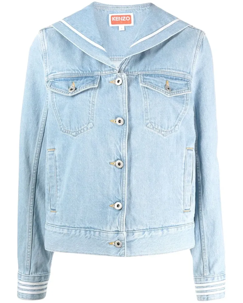 Kenzo Sailor Jeansjacke mit Logo-Stickerei - Blau Blau