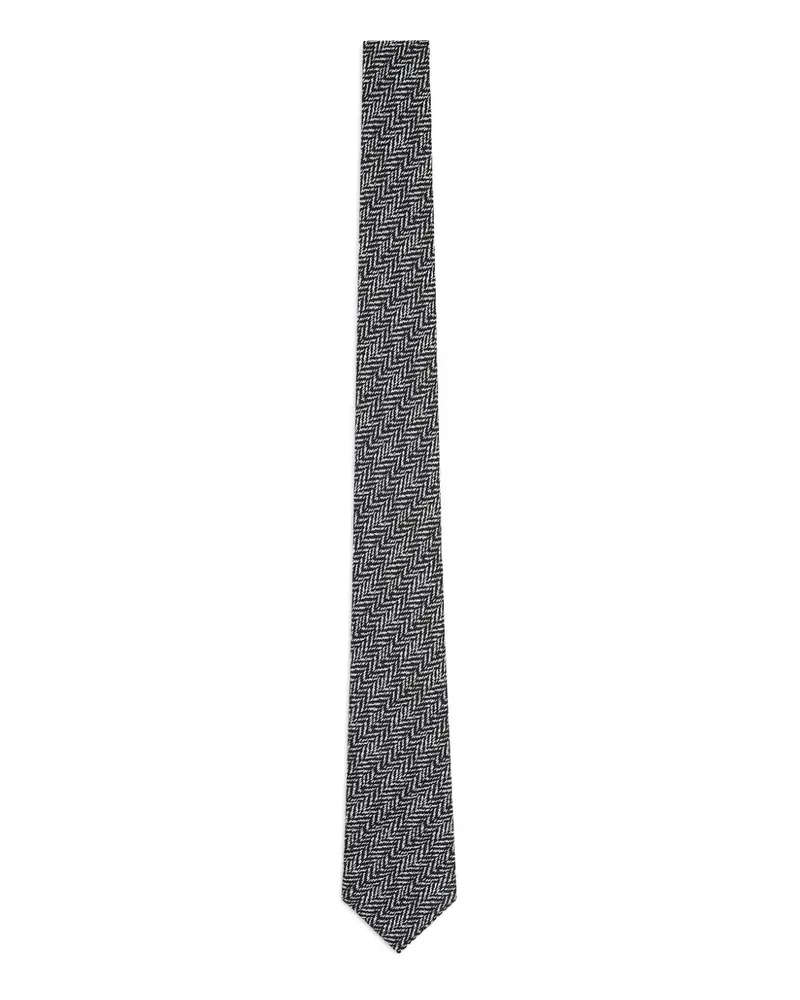 Giorgio Armani herringbone tie - Grau Grau
