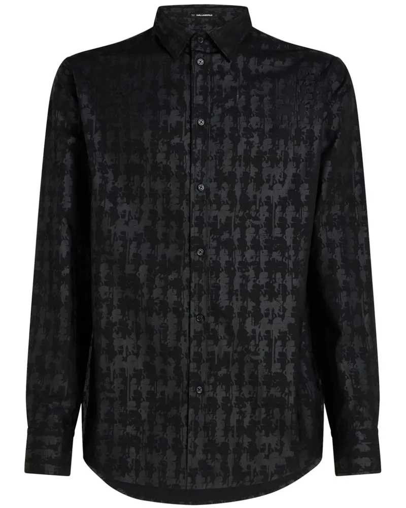 Karl Lagerfeld Kameo Hemd - Schwarz Schwarz