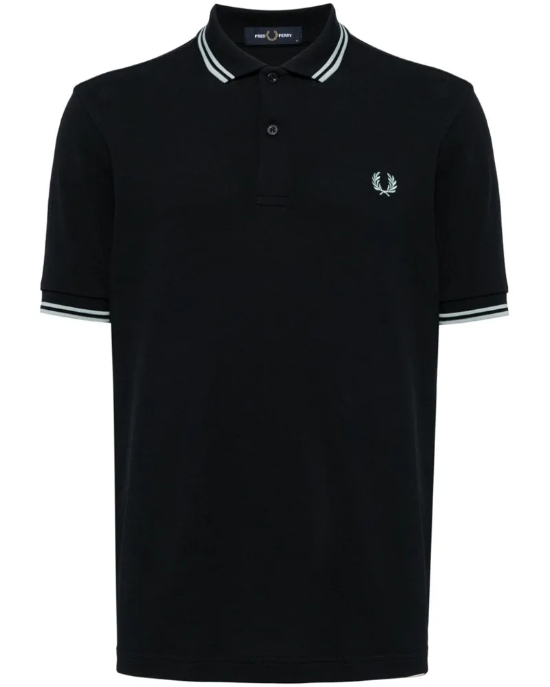 Fred Perry Poloshirt mit Kontrasträndern - Blau Blau