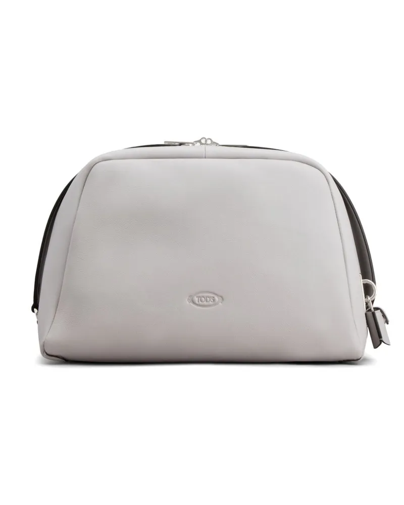 TOD'S Clutch mit Logo-Prägung - Grau Grau