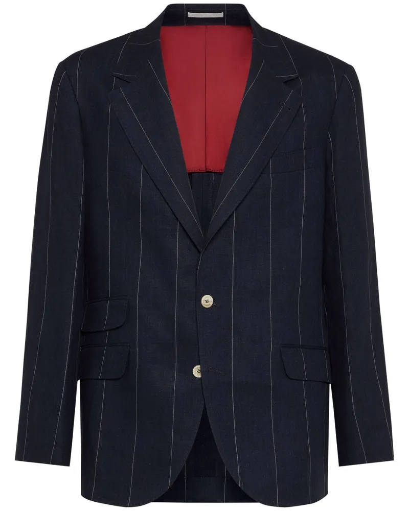 Brunello Cucinelli Einreihiges Sakko - Blau Blau