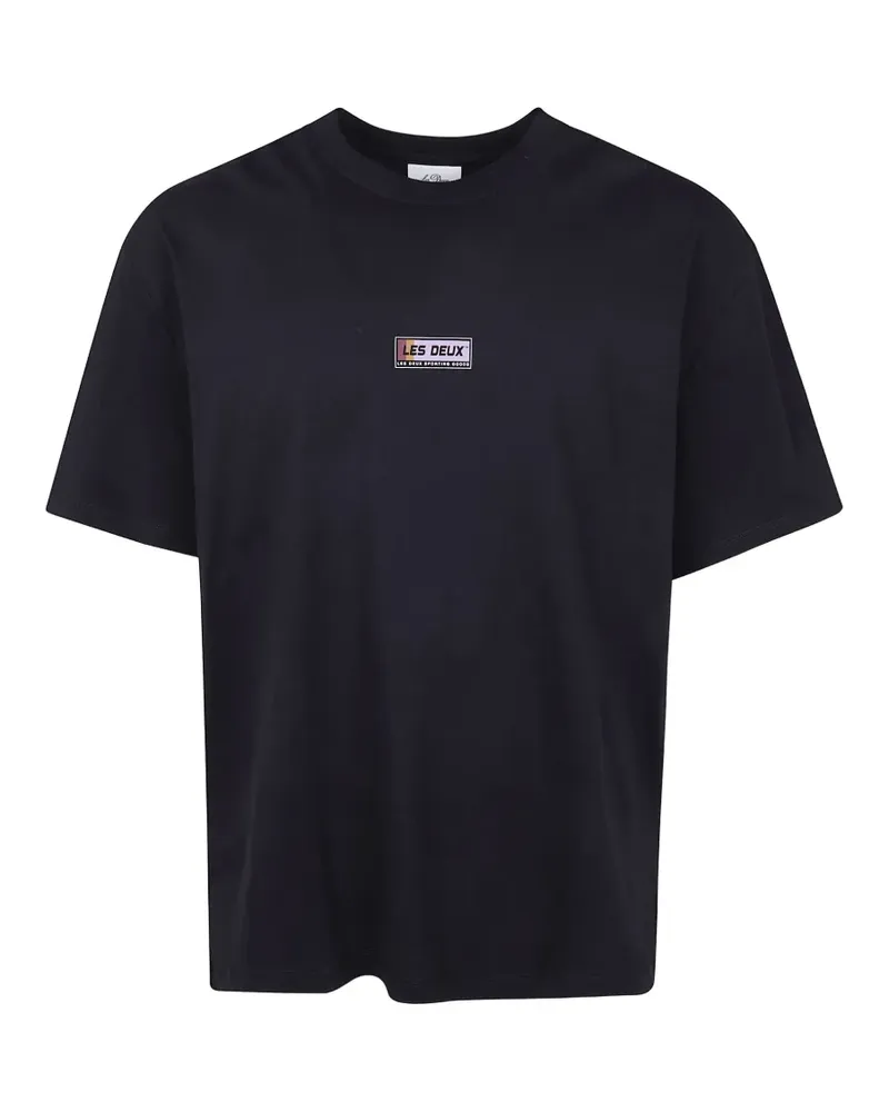 LES DEUX T-Shirt mit Patch - Schwarz Schwarz