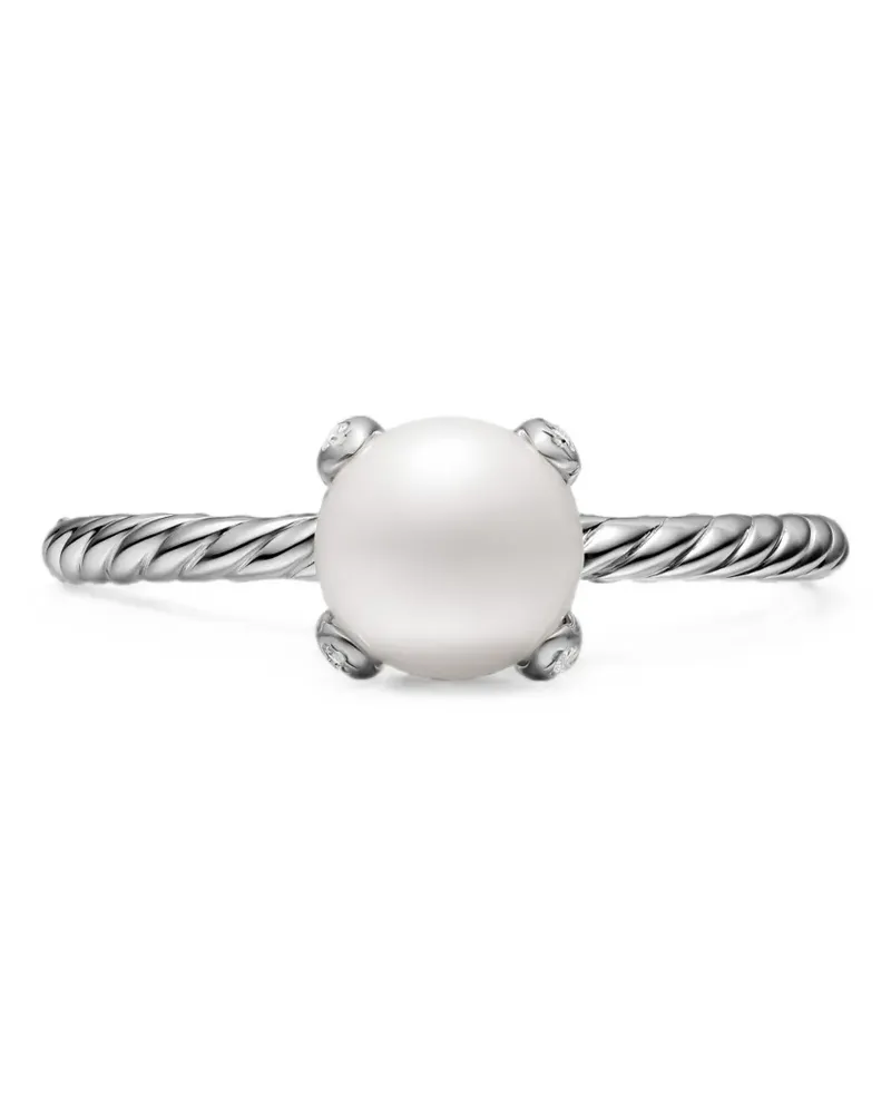 David Yurman Pearl Classics Perlen- und Diamantring - Silber Silber