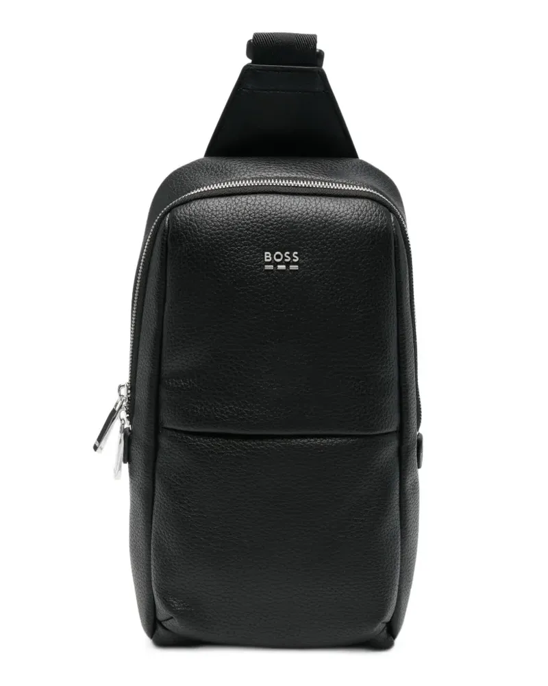 HUGO BOSS Ray Kuriertasche mit Logo-Schild - Schwarz Schwarz