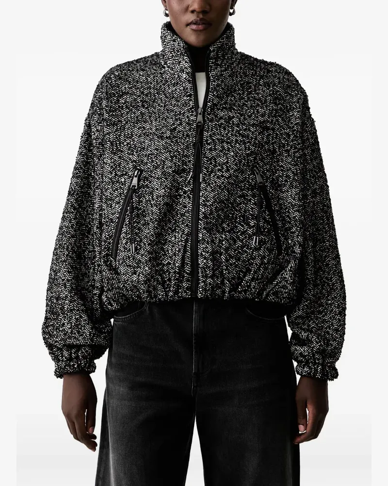 Ermanno Scervino sequin-embellished herringbone jacket - Schwarz Schwarz
