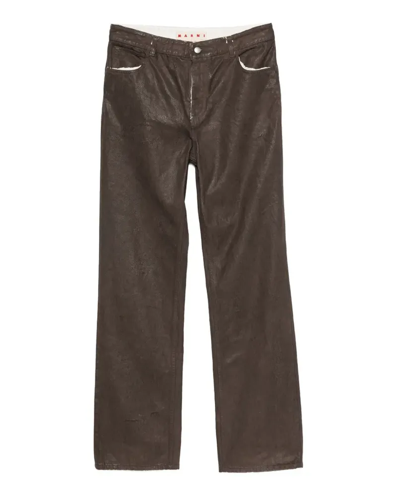 Marni Beschichtete Jeans - Braun Braun