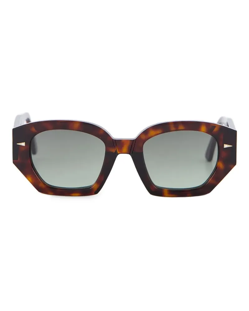 AHLEM Sonnenbrille mit geometrischem Gestell - Braun Braun