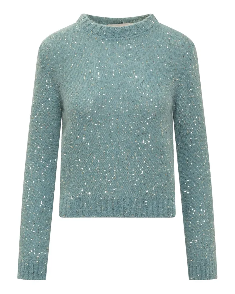 Jucca Pullover mit Pailletten - Blau Blau