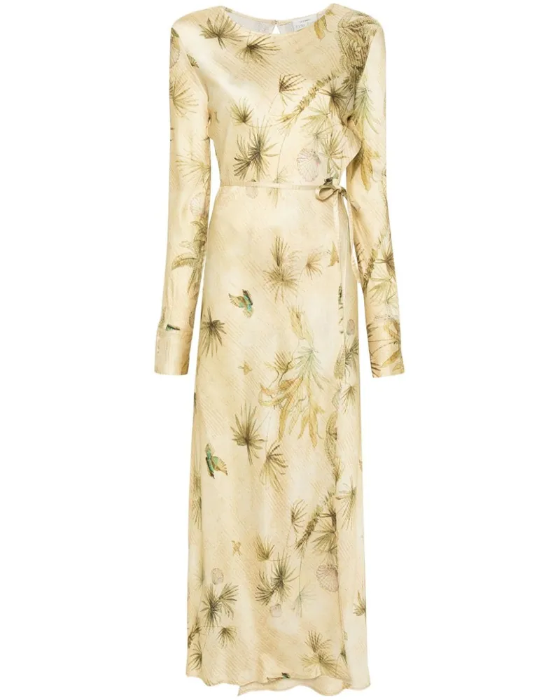 forte_forte Kleid mit Blumen-Print - Gelb Gelb