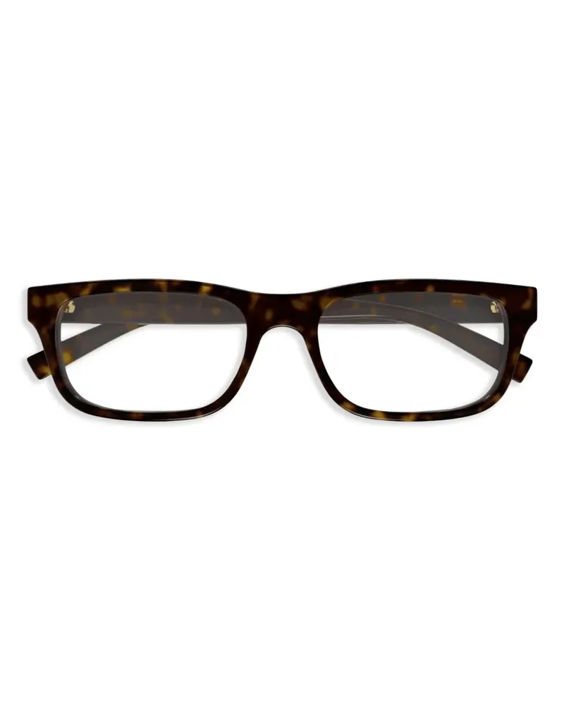 Gucci Brille mit eckigem Gestell - Braun Braun