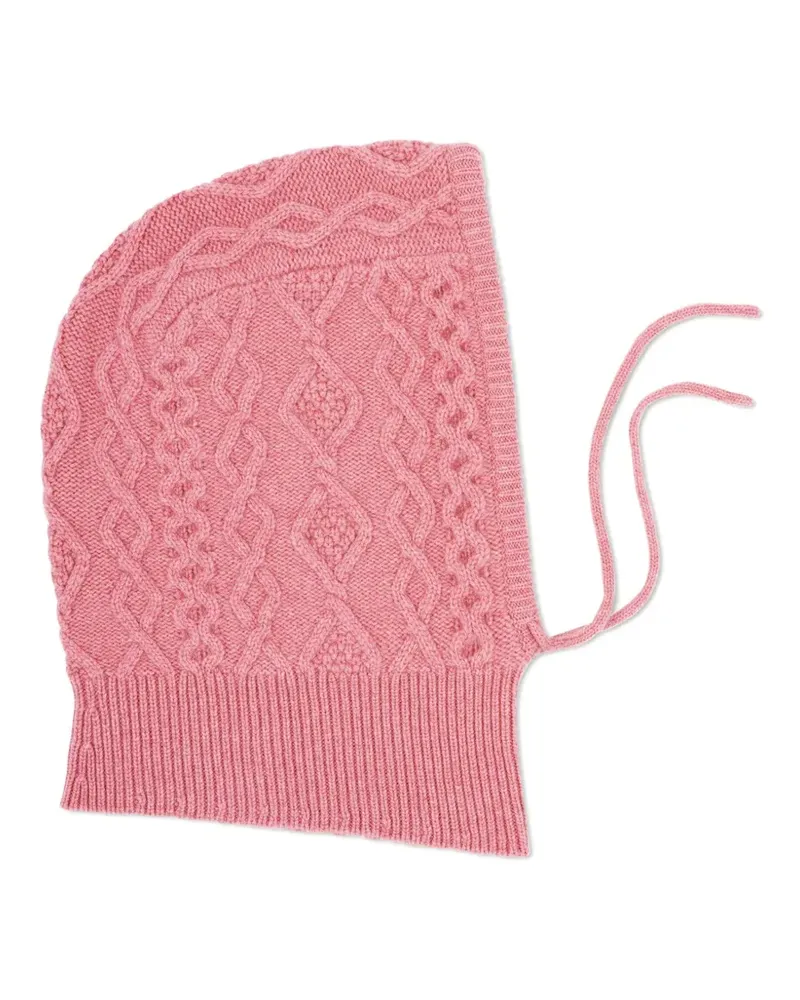 Eric Bompard Kapuze mit Zopfmuster - Rosa Rosa