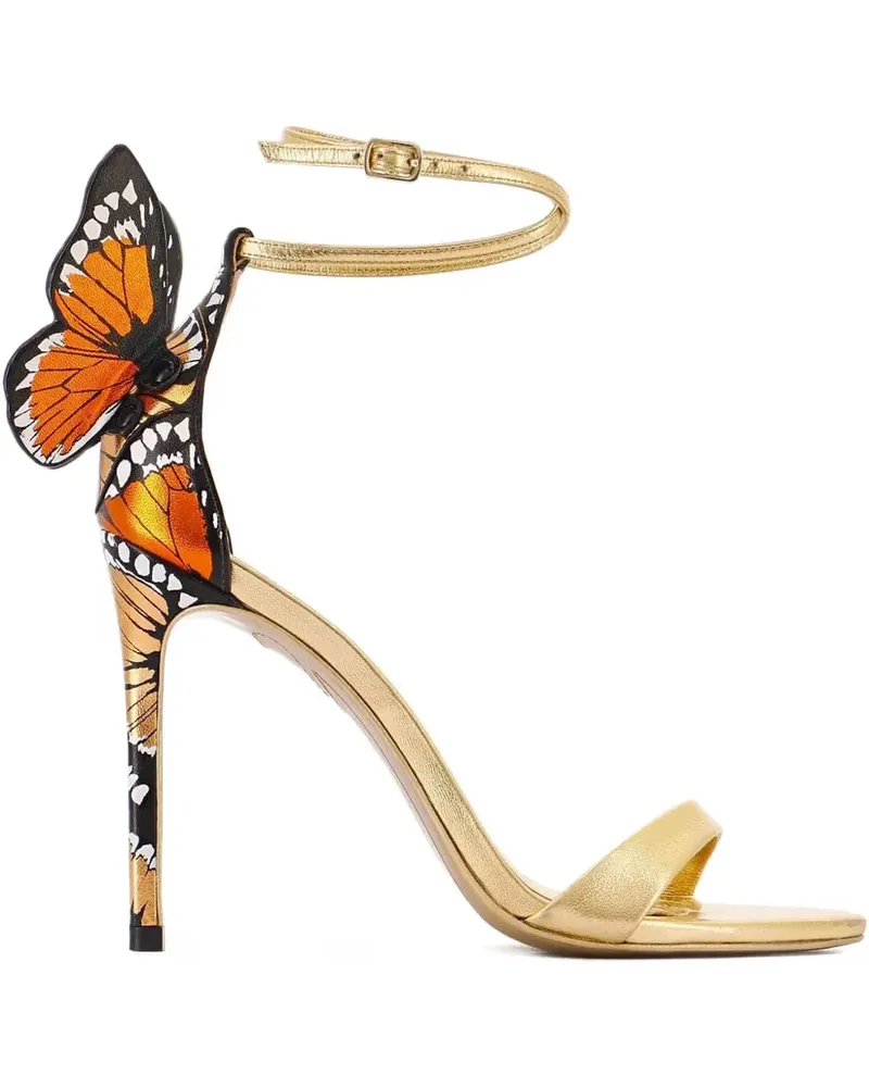 Sophia Webster Chiara butterfly heel sandals - Gold Gold
