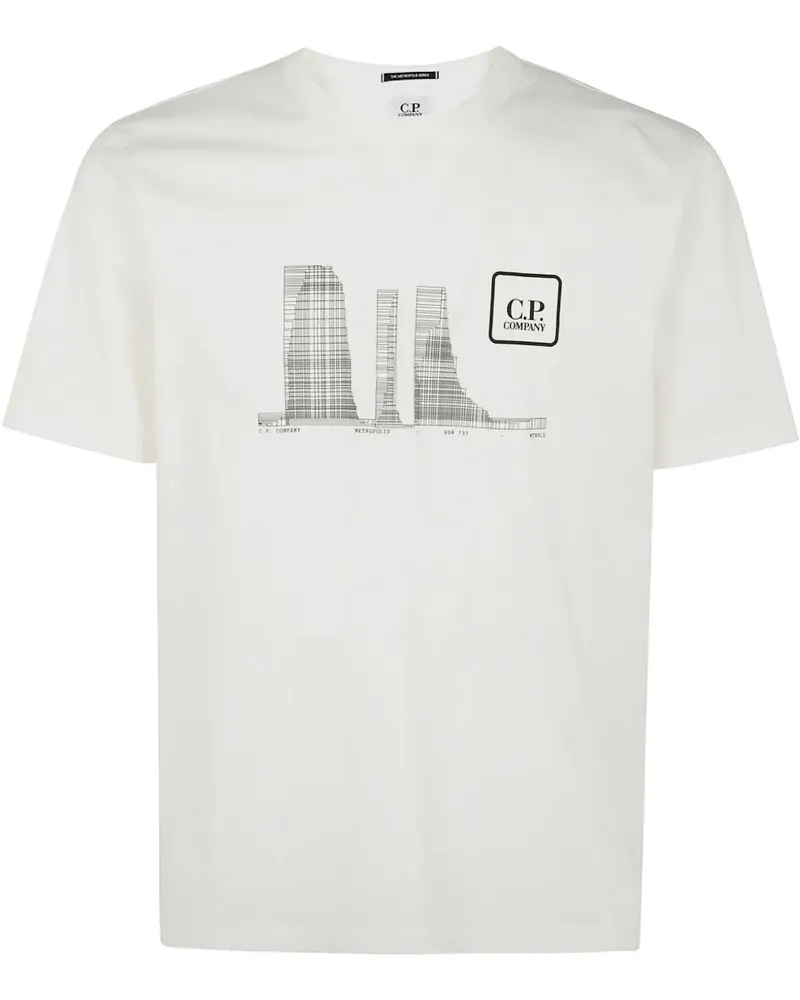 C.P. Company T-Shirt mit Logo-Print - Weiß Weiß