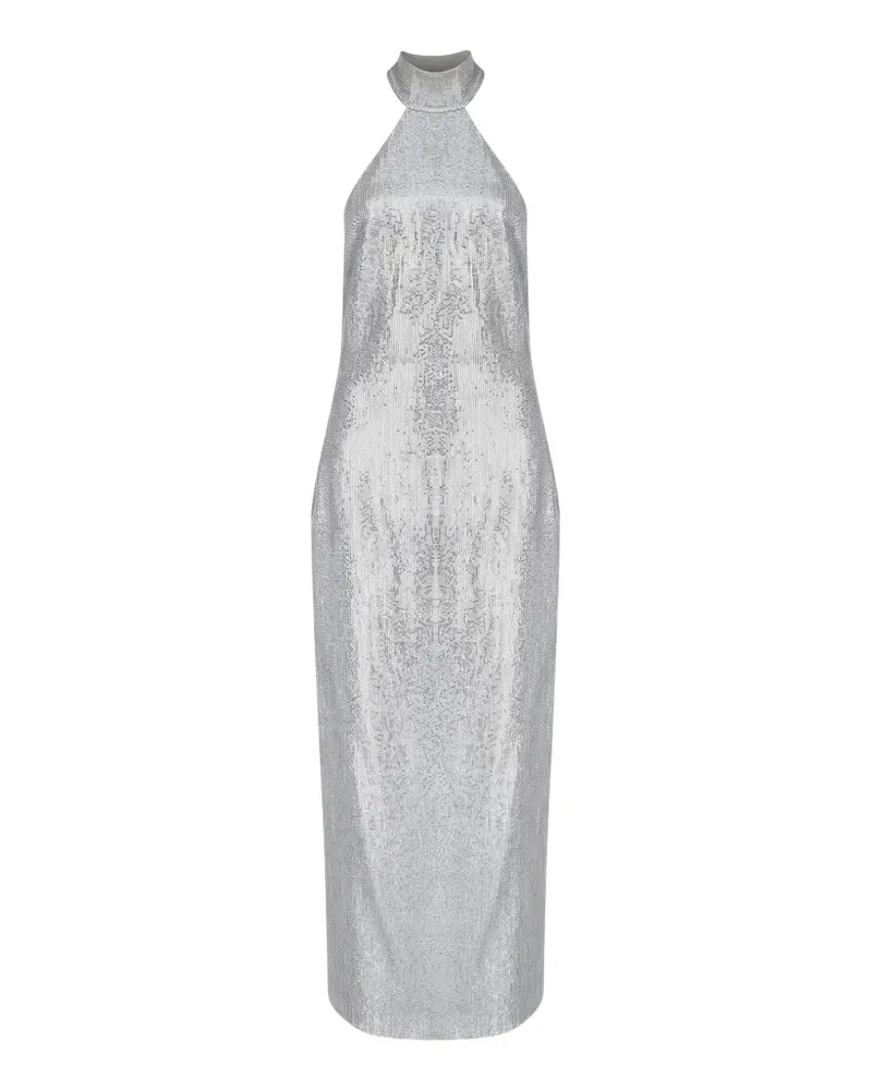 Zeynep Arcay sequin-embellished halterneck maxi dress - Grau Grau