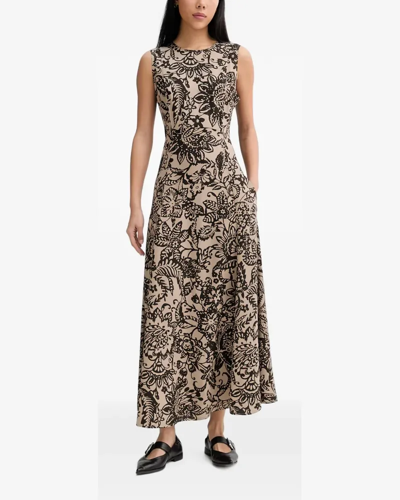 Marc O'Polo Maxikleid mit Blumenprint - Nude Nude
