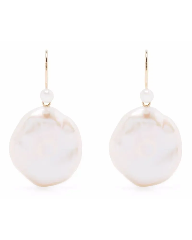 MIZUKI 14kt Gelbgoldohrringe mit Perlen Gold
