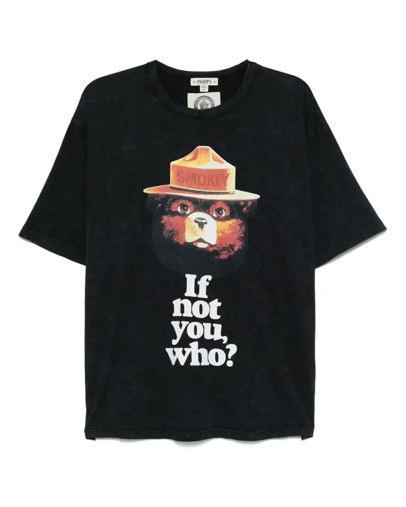 Stain Shade T-Shirt mit grafischem Print - Schwarz Schwarz