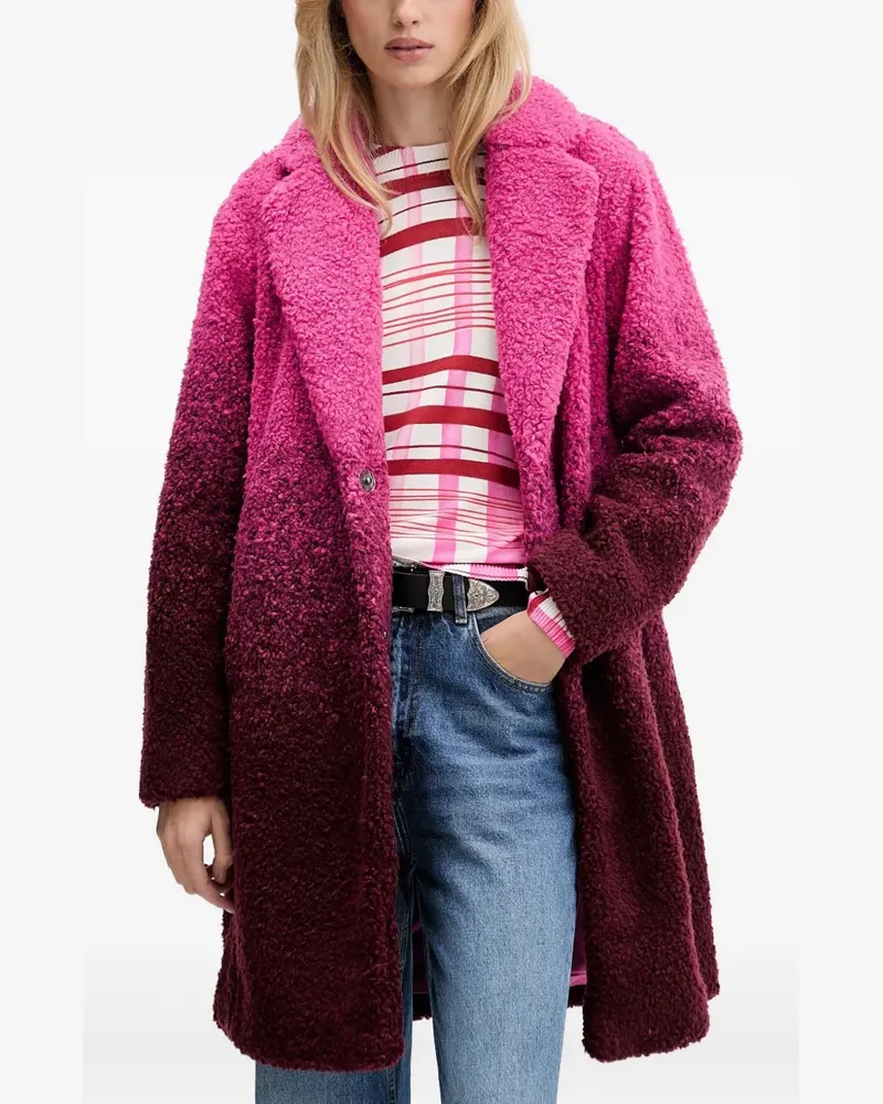 Desigual notched-lapels coat - Rosa Rosa